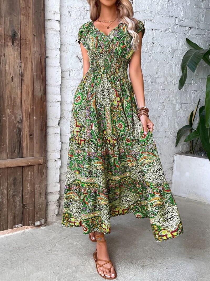Women's Graceful And Fashionable High Waist Bohemian Dress - Image 3