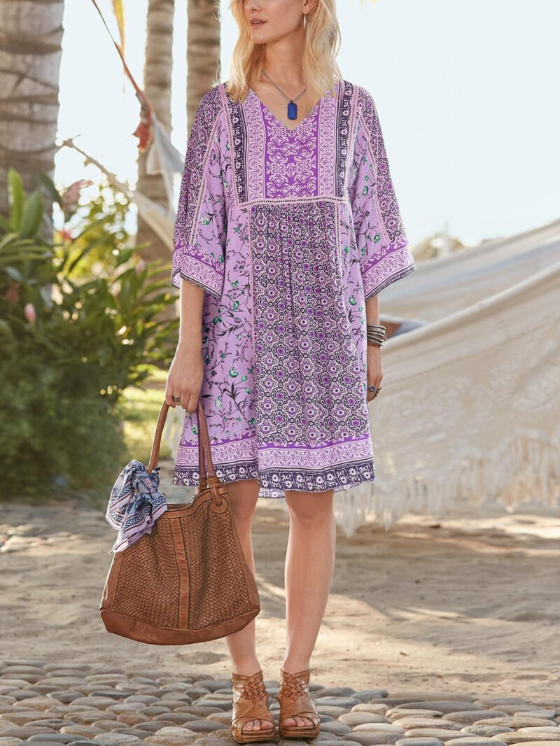 Women's Bohemian Printed Dress - Image 4