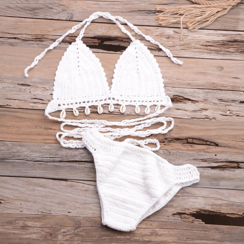 Hollow Shell Top Hand-Woven Bikini Outdoor - Image 2