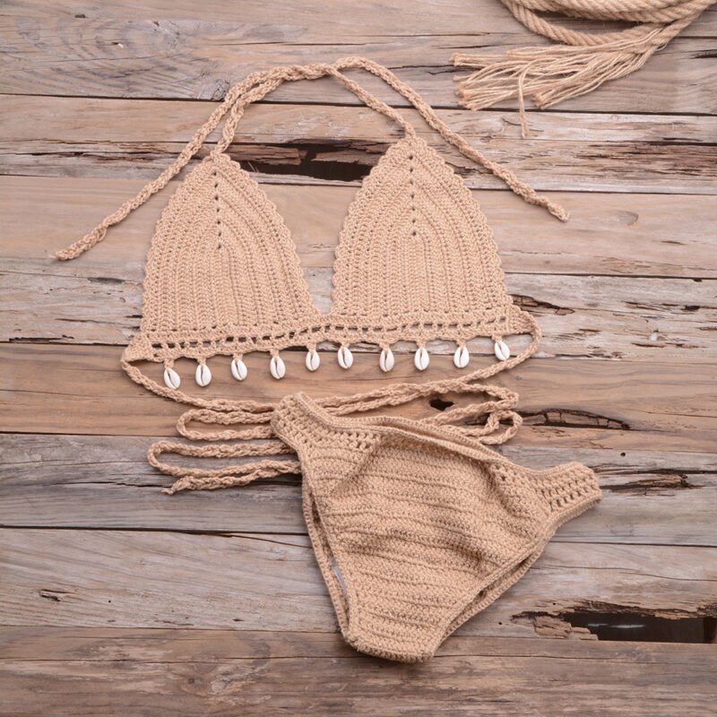 Hollow Shell Top Hand-Woven Bikini Outdoor - Image 5