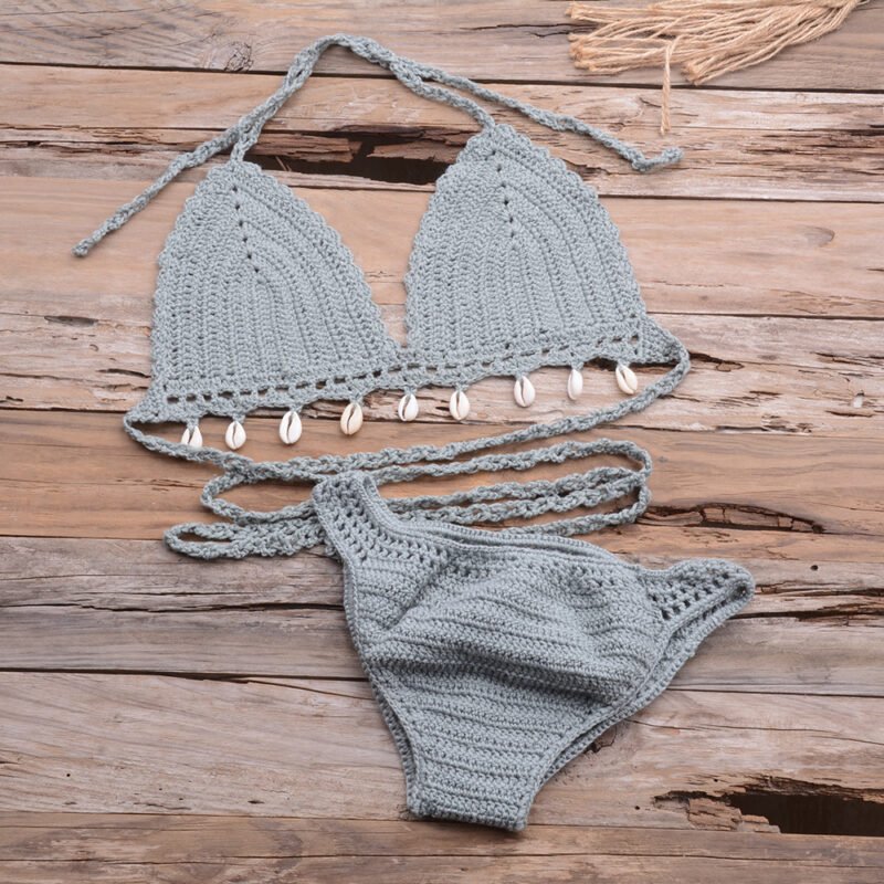 Hollow Shell Top Hand-Woven Bikini Outdoor - Image 6