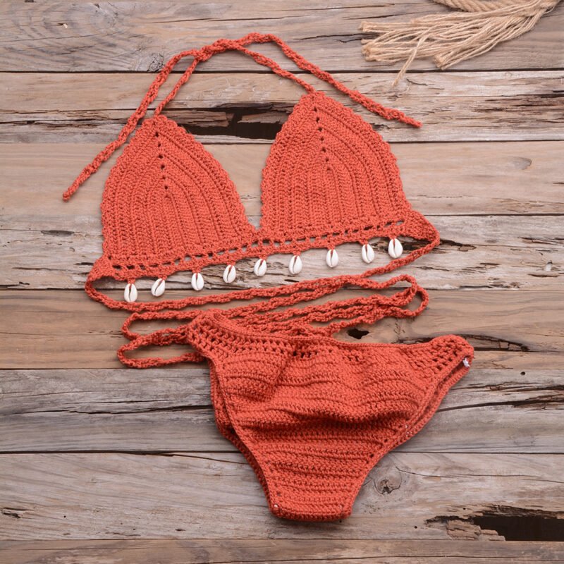 Hollow Shell Top Hand-Woven Bikini Outdoor - Image 7