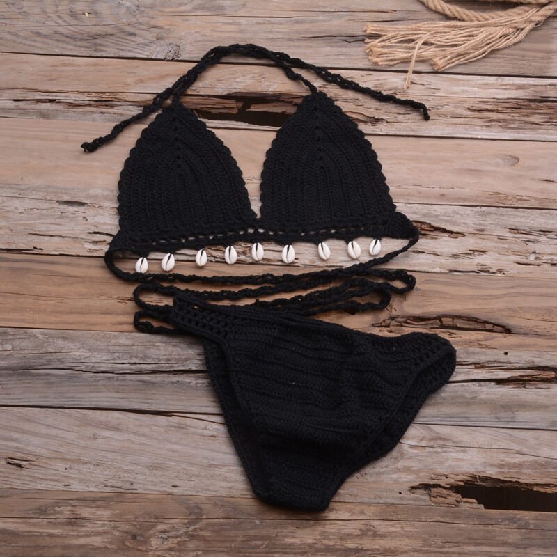 Hollow Shell Top Hand-Woven Bikini Outdoor - Image 4