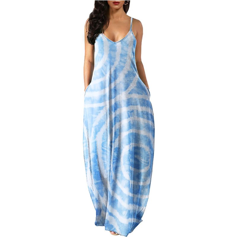 Bohemian Print Sleeveless Dress - Image 5