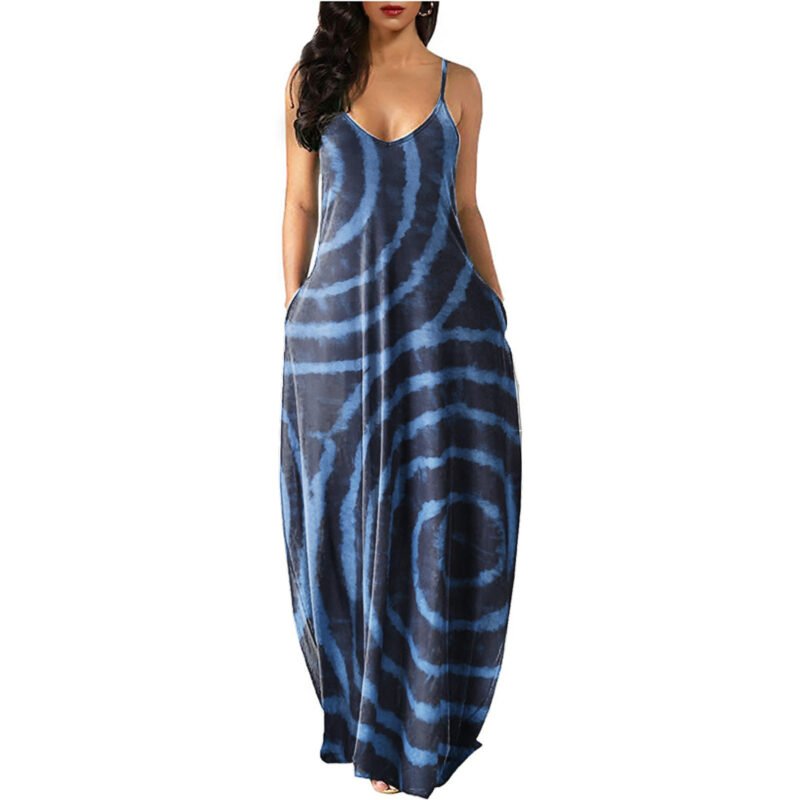 Bohemian Print Sleeveless Dress - Image 4