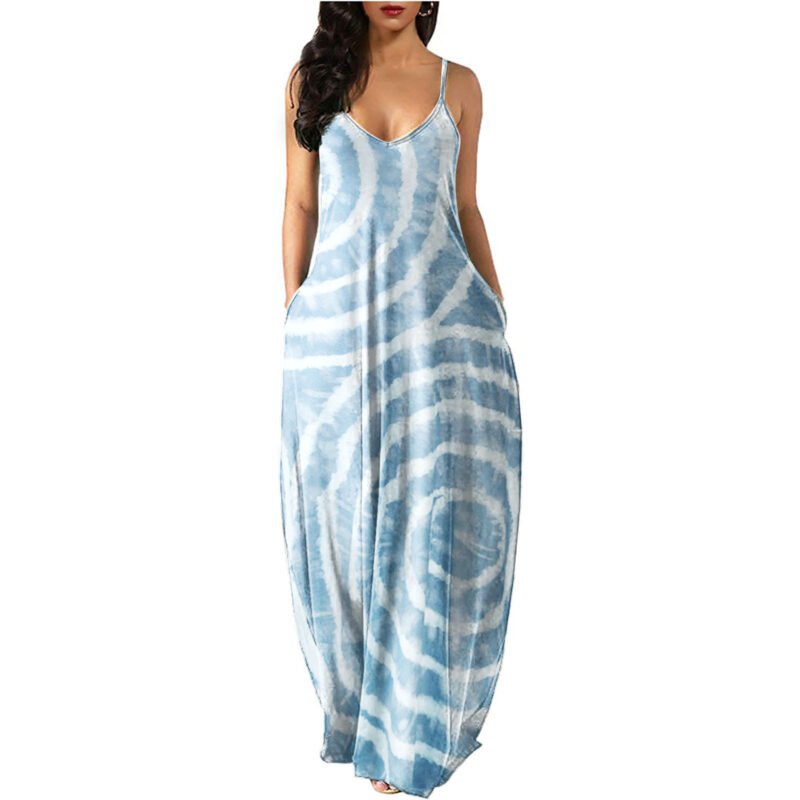 Bohemian Print Sleeveless Dress - Image 3