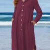 Burgundy longsleeved