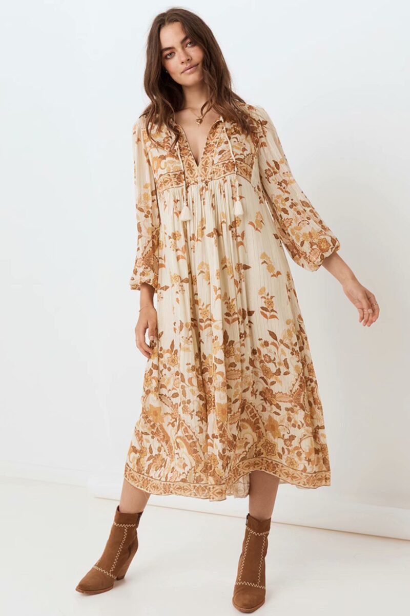 Fringed Bohemian Dress - Image 4
