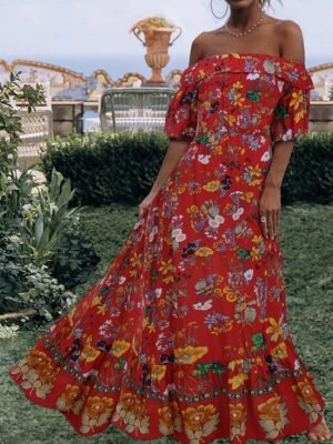 Bohemian print dress