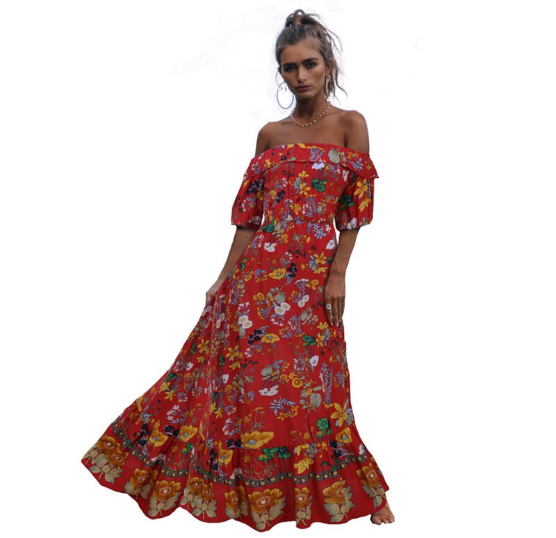 Bohemian print dress - Image 4