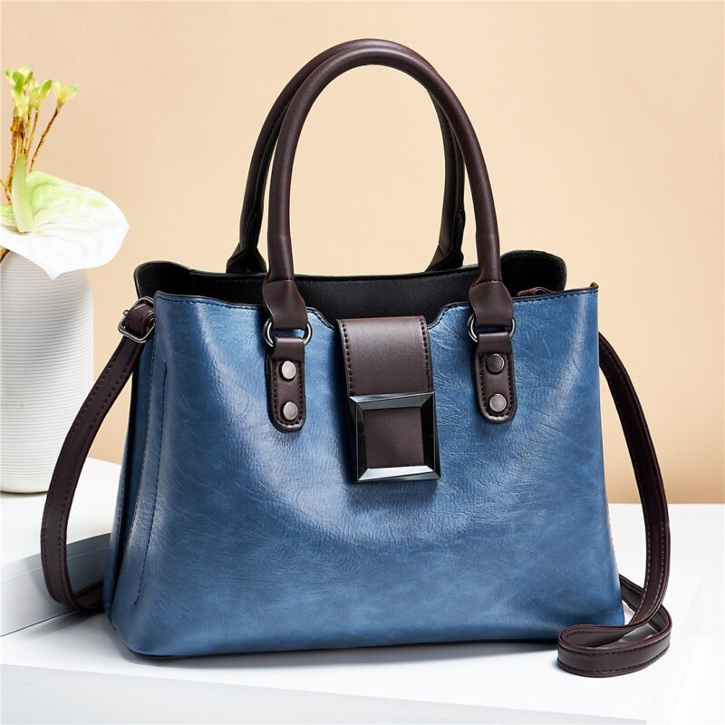 Women Shoulder Bag Big Buckle Handbags Work Daily Office Crossbody Bags - Image 3