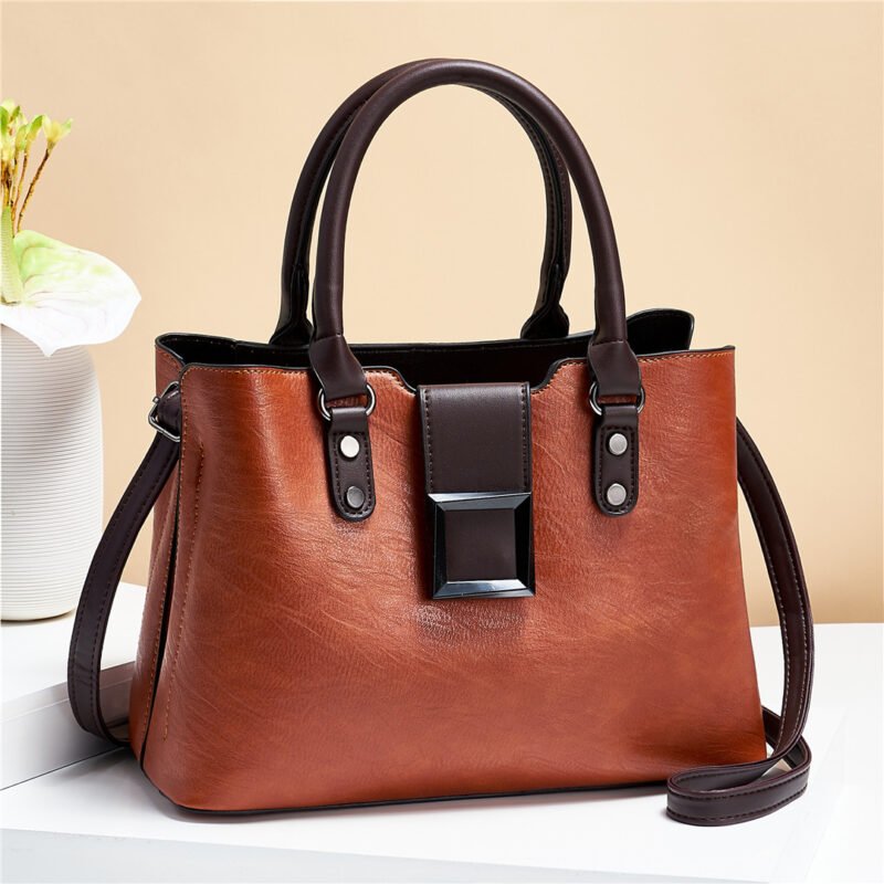 Women Shoulder Bag Big Buckle Handbags Work Daily Office Crossbody Bags - Image 2