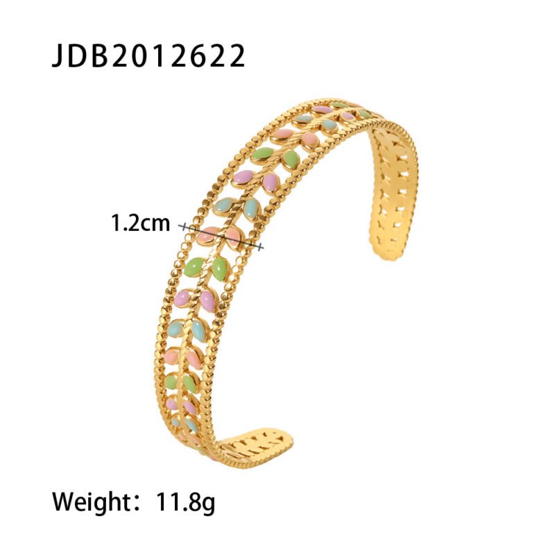 Fashionable And Versatile Gold-plated Stainless Steel Bracelets With Zirconia - Image 9