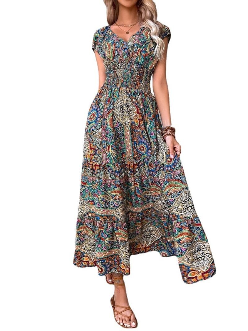 Women's Graceful And Fashionable High Waist Bohemian Dress - Image 6