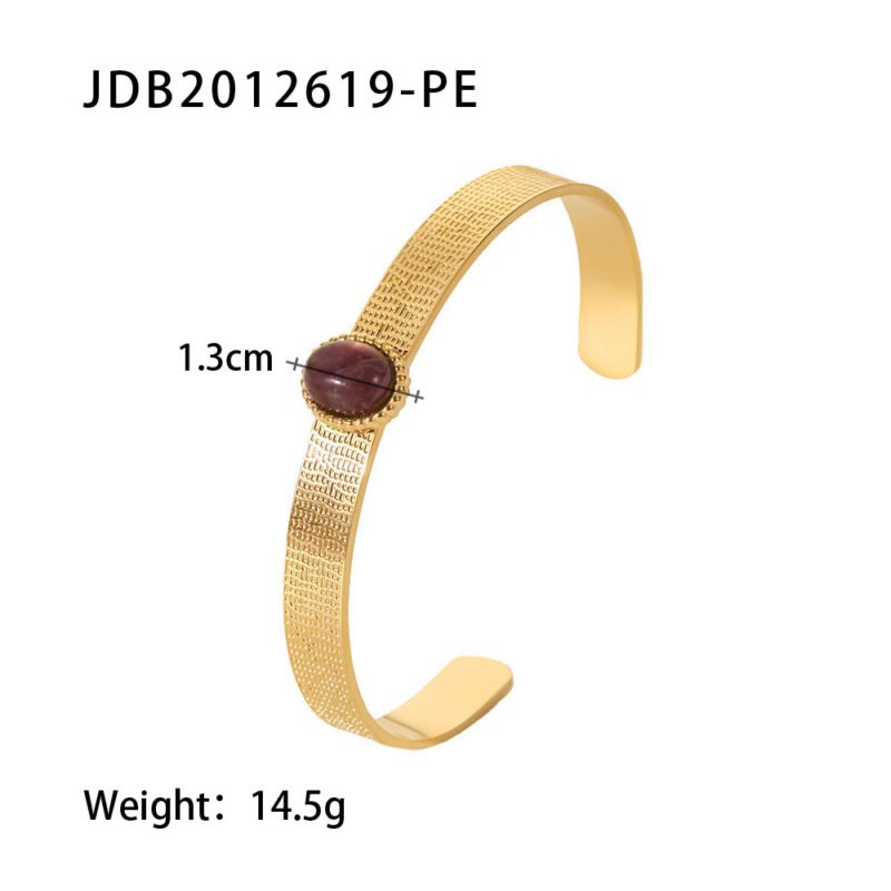 Fashionable And Versatile Gold-plated Stainless Steel Bracelets With Zirconia - Image 3