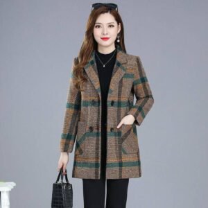 Women's Elegant Mid-length Blazer Coat