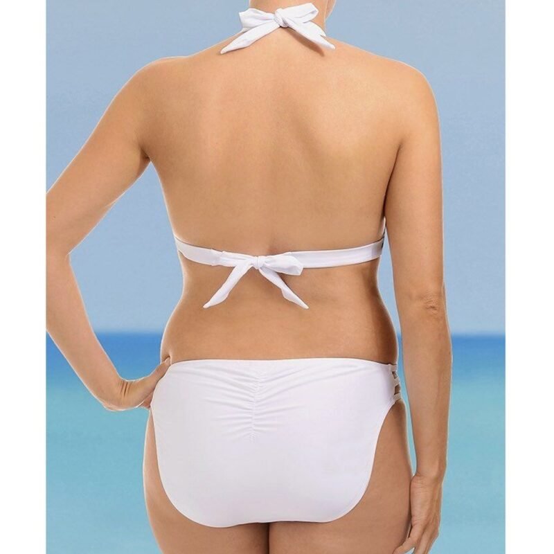 Women's split solid bikini - Image 3