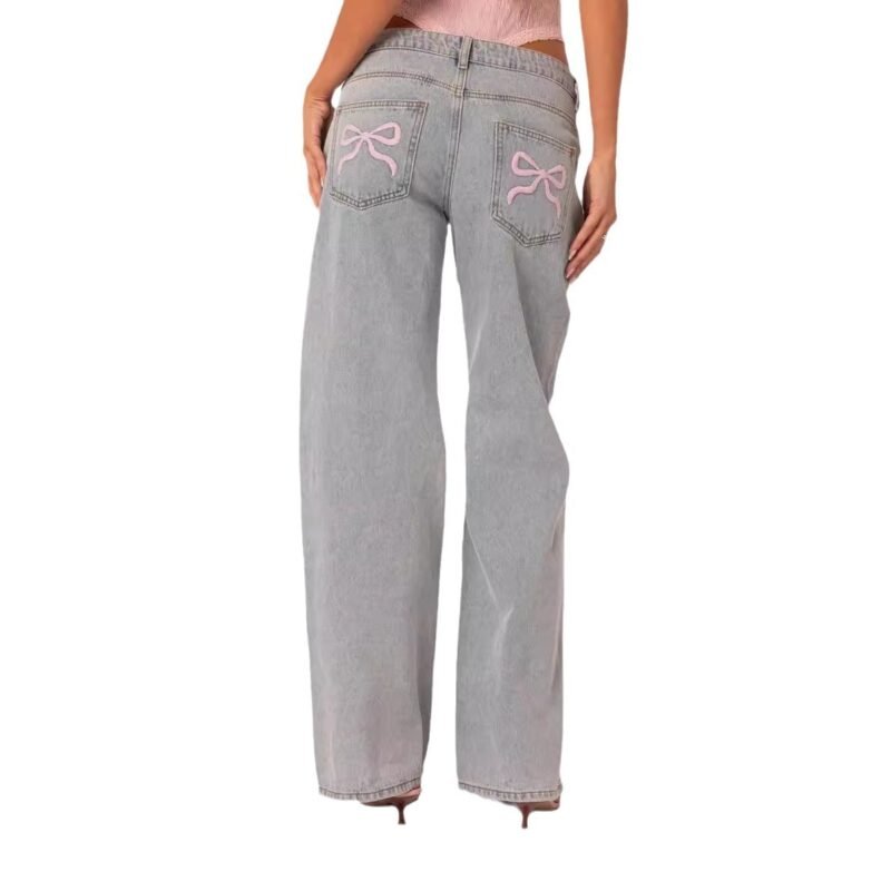Women's Fashion Loose Retro Printed Jeans - Image 4