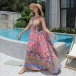 Women's Floral Style Large Hem Dress