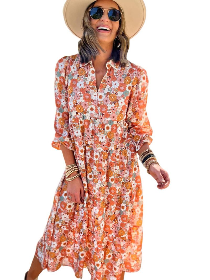 Bohemian Style Printed Dopamine Dress - Image 10