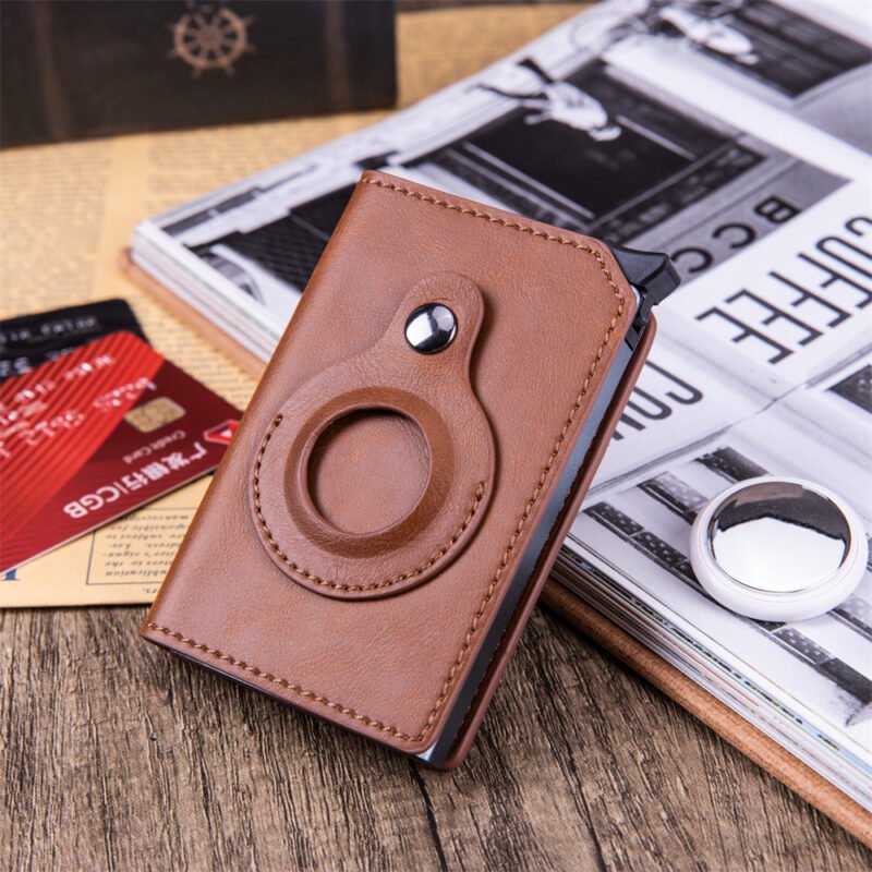 Men's Anti-theft Swipe Card Holder Tracker Hole - Image 4