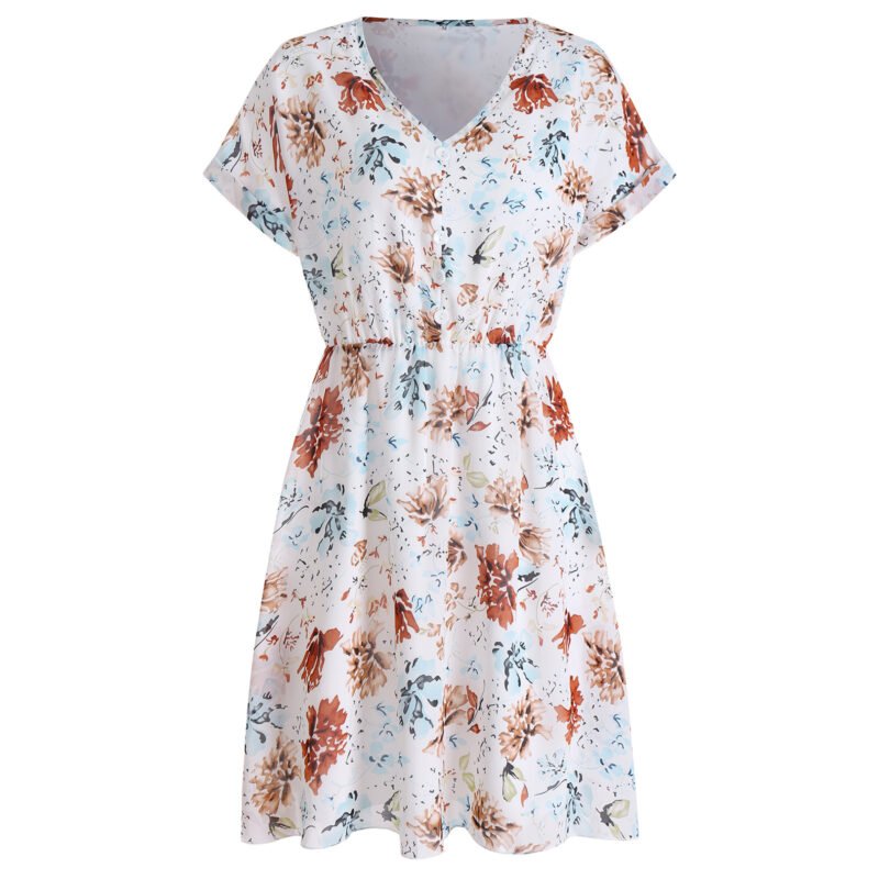 Women's Bohemian Chiffon Printed Dress - Image 5