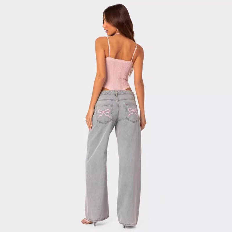 Women's Fashion Loose Retro Printed Jeans - Image 5