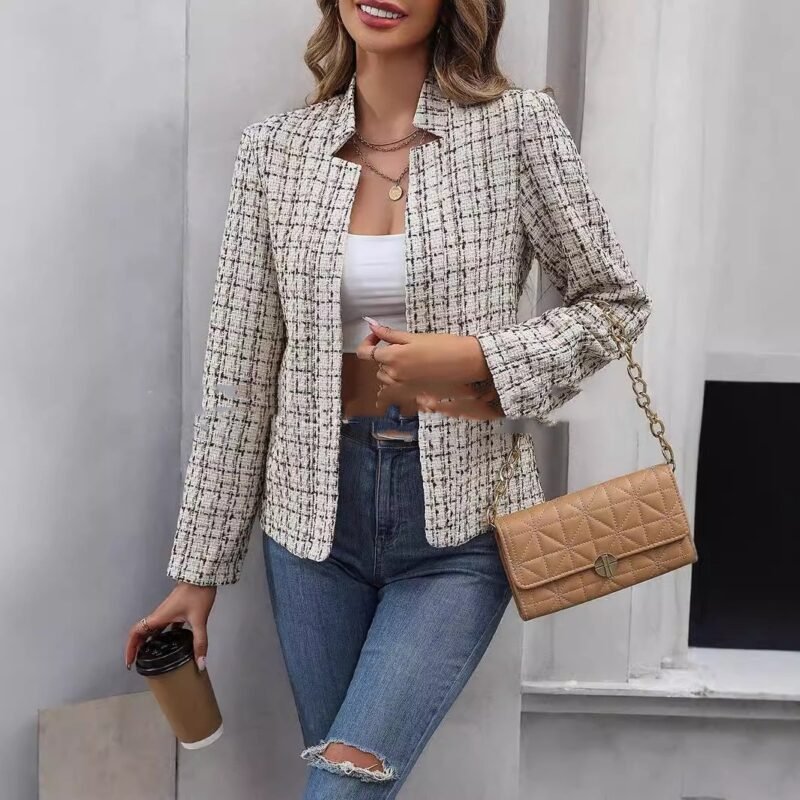 Elegant Office Small Suit Blazer Jacket For Women - Image 5