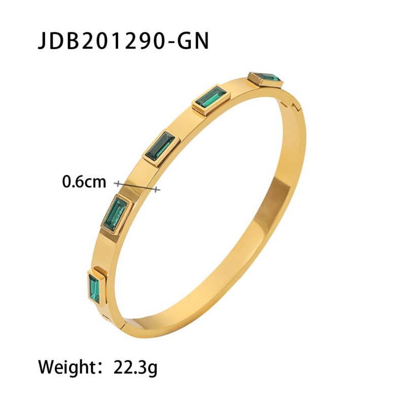 Fashionable And Versatile Gold-plated Stainless Steel Bracelets With Zirconia - Image 10