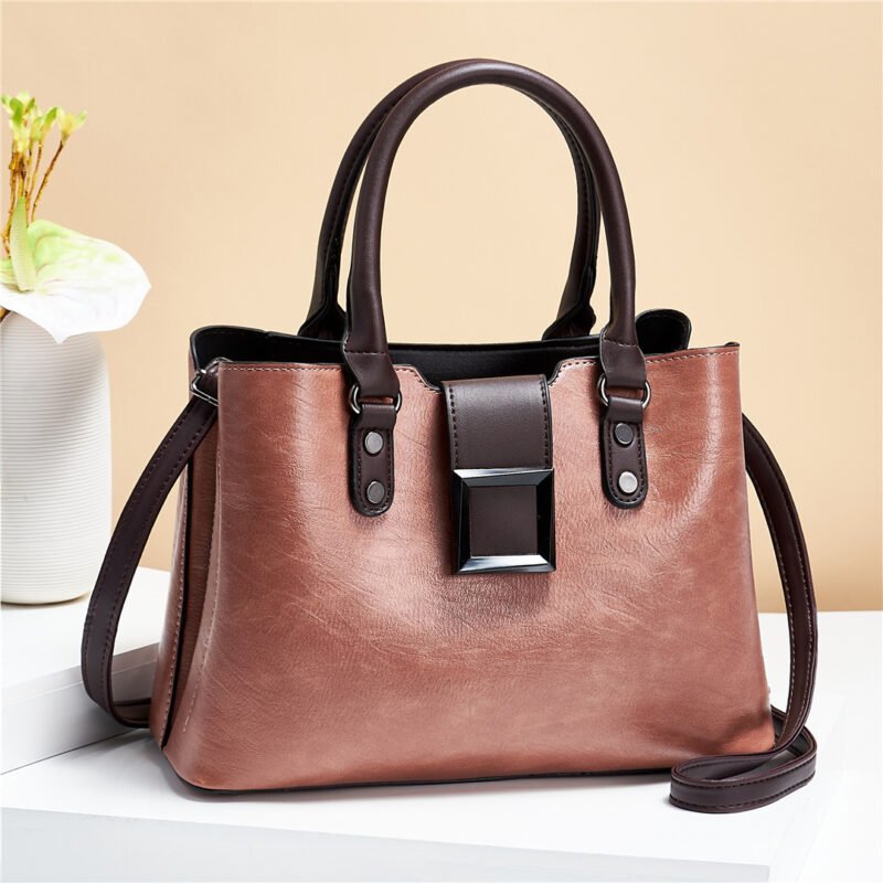 Women Shoulder Bag Big Buckle Handbags Work Daily Office Crossbody Bags - Image 8