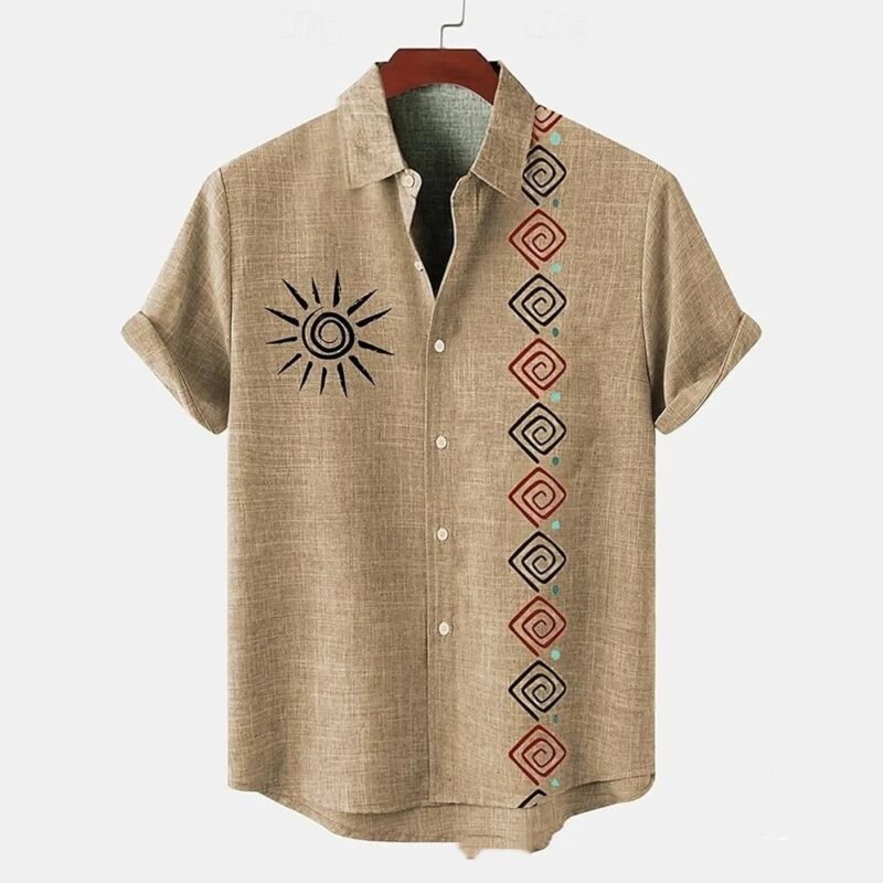 Summer Men's Breathable Four-sided Stretch Short Sleeve - Image 3