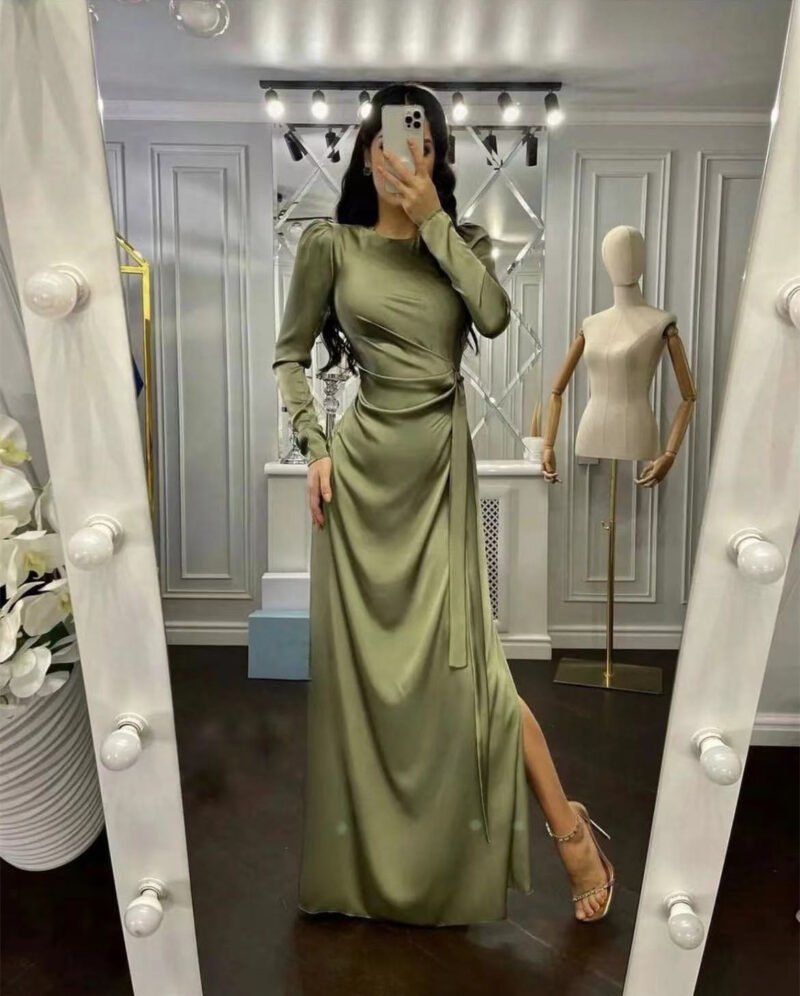 Beautiful Waist Fitting Irregular Dress - Image 5