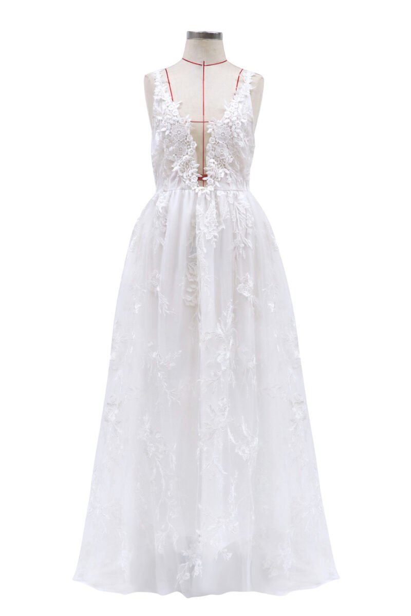 Bride Sexy Suspenders Wedding Evening Dress - Image 3