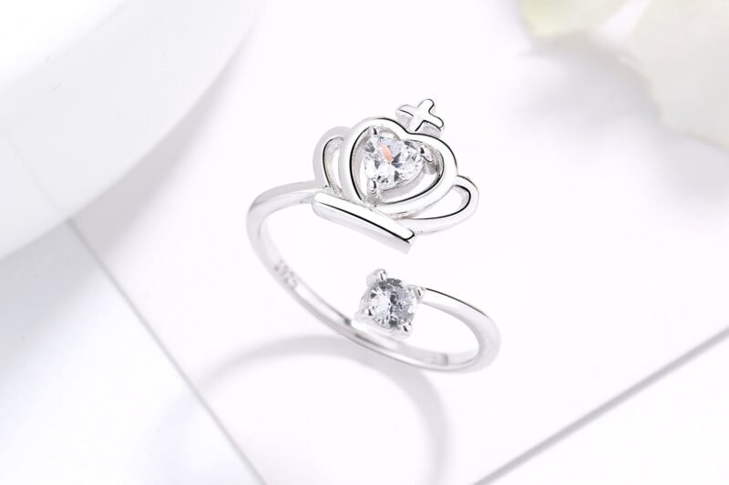 Adjustable ring with diamond crown - Image 4