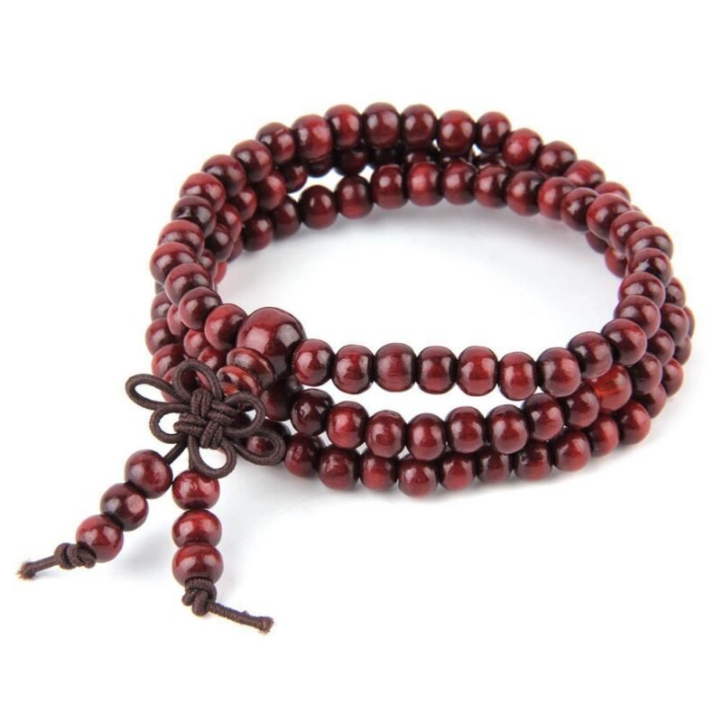 6mm Natural Sandalwood Buddhist Buddha Meditation 108 beads - Image 2
