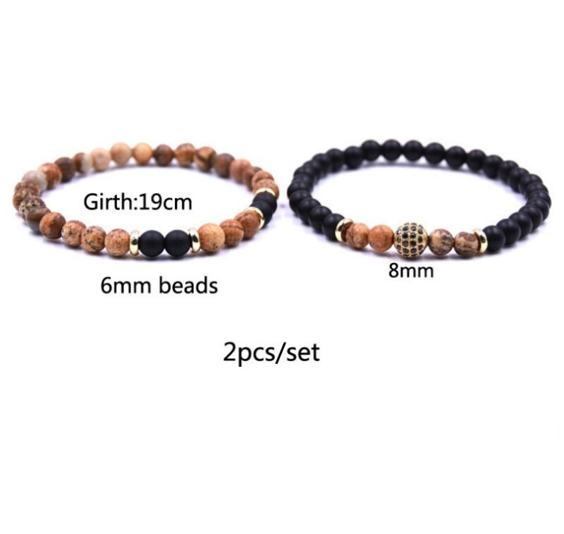 Natural Stone Bracelet Set Micro Zircon Bracelet - Image 6