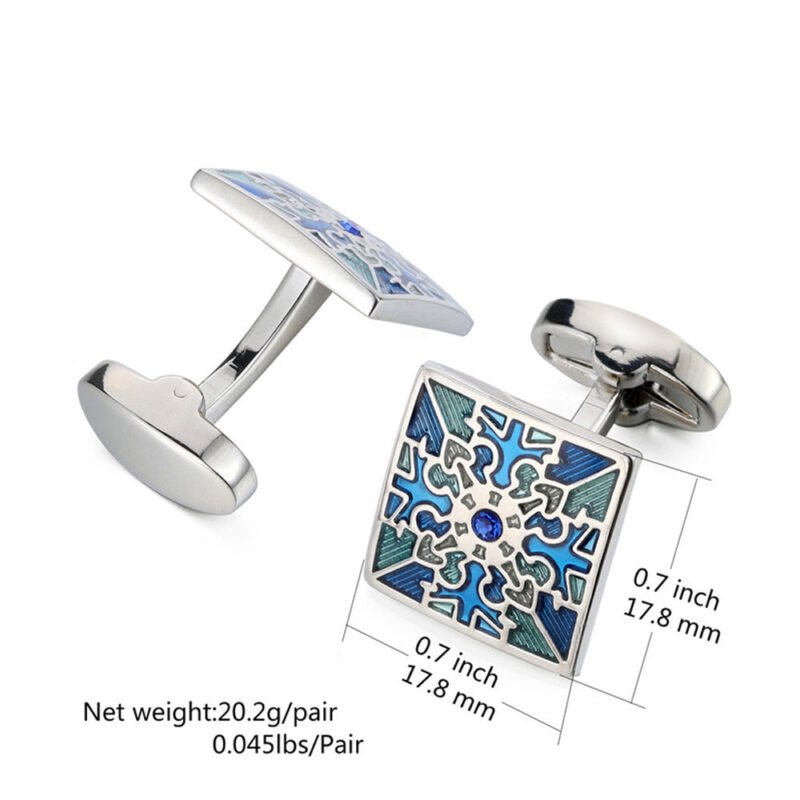 Men's Metal French Suit Cufflinks Silver Men's Business Cufflinks Wedding Cufflinks - Image 3
