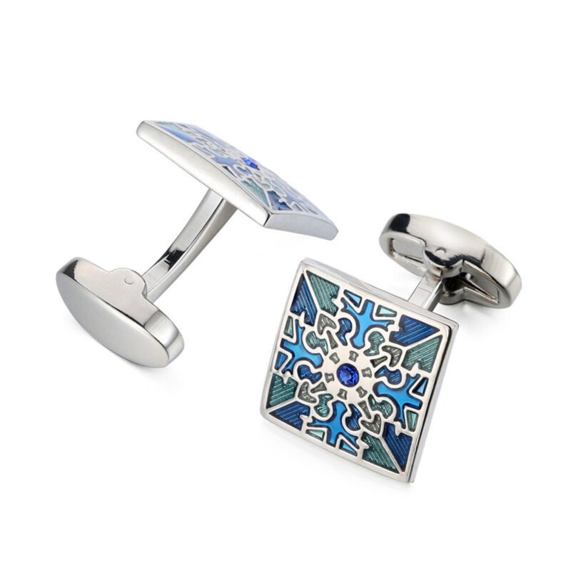 Men's Metal French Suit Cufflinks Silver Men's Business Cufflinks Wedding Cufflinks - Image 4