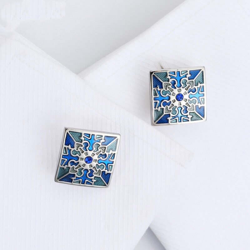 Men's Metal French Suit Cufflinks Silver Men's Business Cufflinks Wedding Cufflinks - Image 2