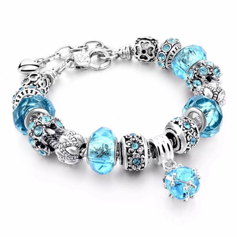 Crystal Beads Bracelets & Bangles Snake Chain Charm Bracelets For Women Jewellery - Image 8