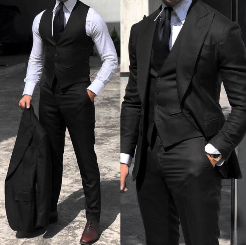 Men's Three-piece Suit Wedding Best Man - Image 4