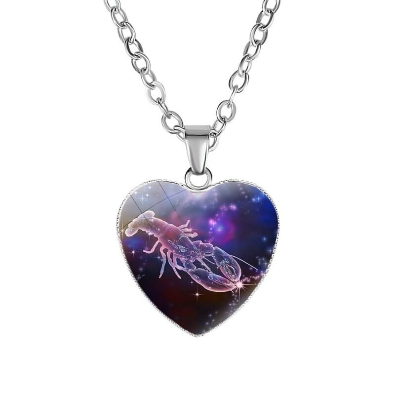Women's Zodiac Heart Pendant Necklace - Image 5