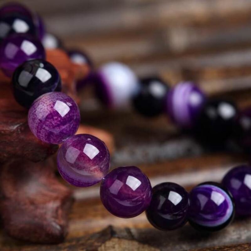 Bracelet En Pierre Naturelle Violet Pour Femme - Image 8
