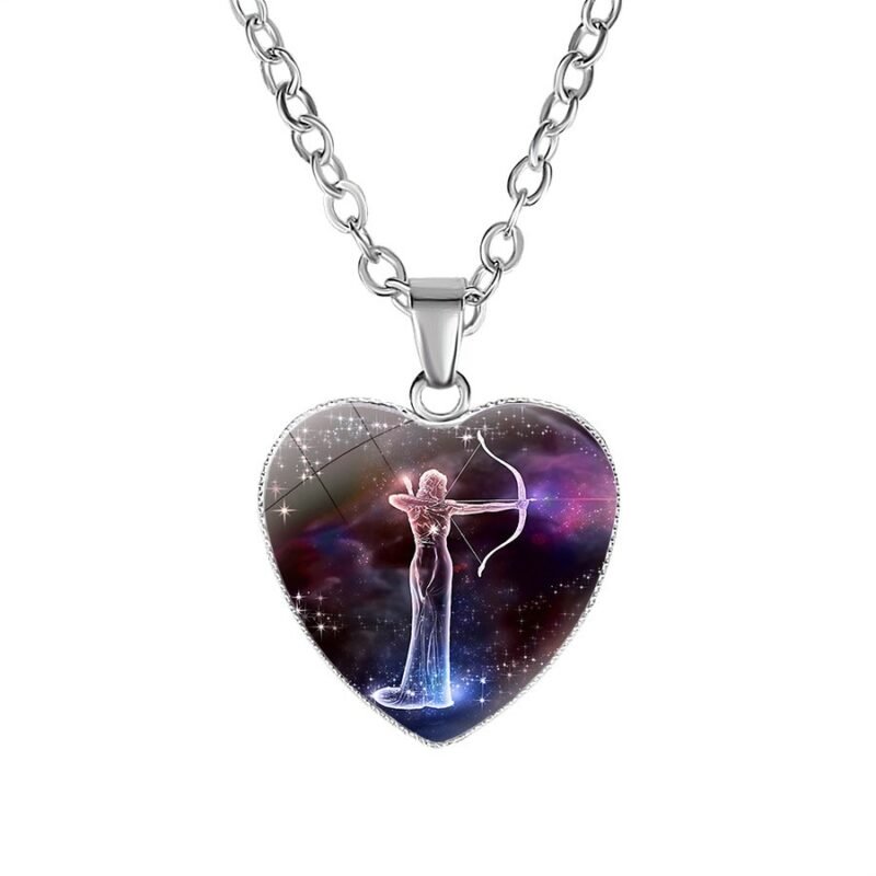 Women's Zodiac Heart Pendant Necklace - Image 6