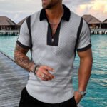 European And American POLO Lapel New Casual Short-sleeved T-shirt