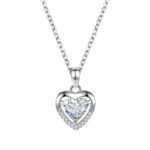 925 Heart-shaped Rhinestones Necklace Luxury Personalized Necklace For Women Jewelry Jewelry Valentine's Day Gift