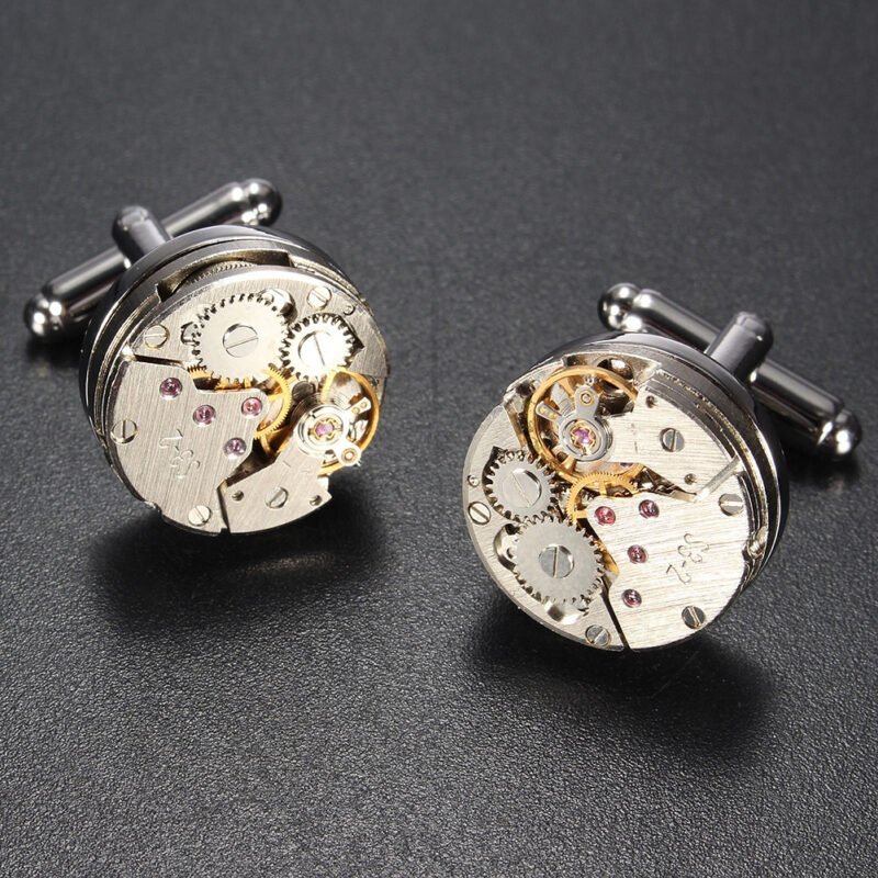 Mechanical Watch Brand New Movement Men's Cufflinks - Image 3