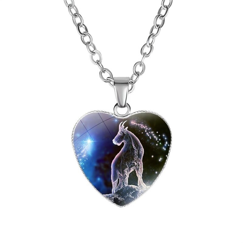 Women's Zodiac Heart Pendant Necklace - Image 9