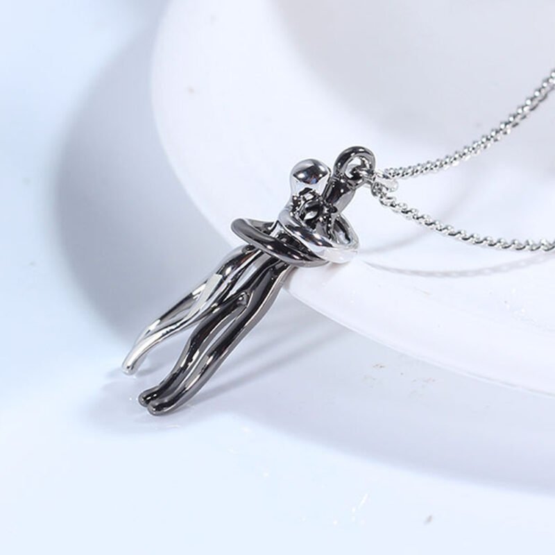 Love Hug Necklace Unisex Men Women Couple Jewelry Simple Temperament Clavicle Chain Valentines Day Lover Gift - Image 5