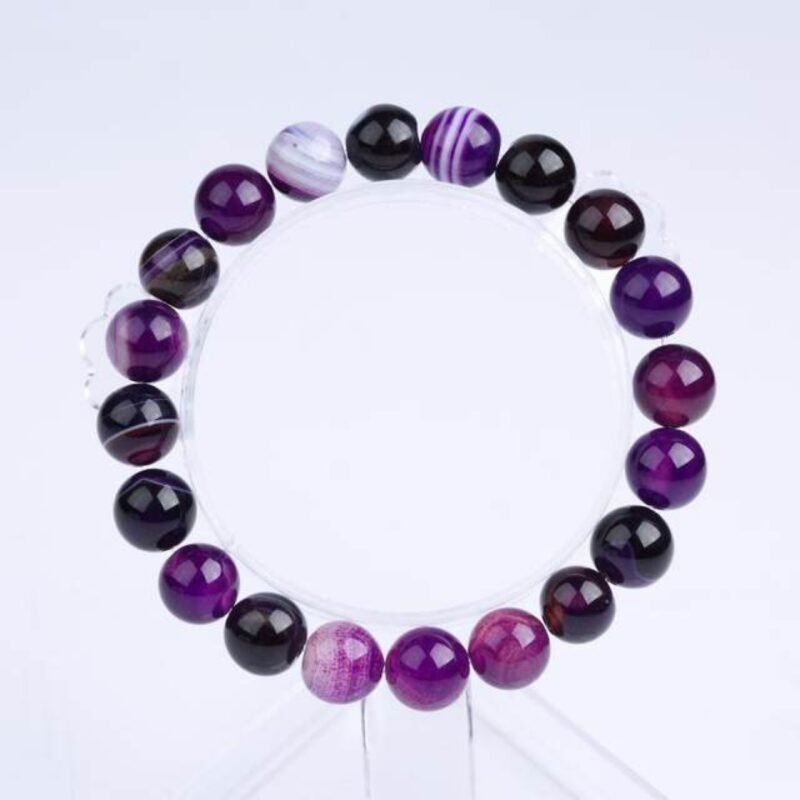 Bracelet En Pierre Naturelle Violet Pour Femme - Image 4